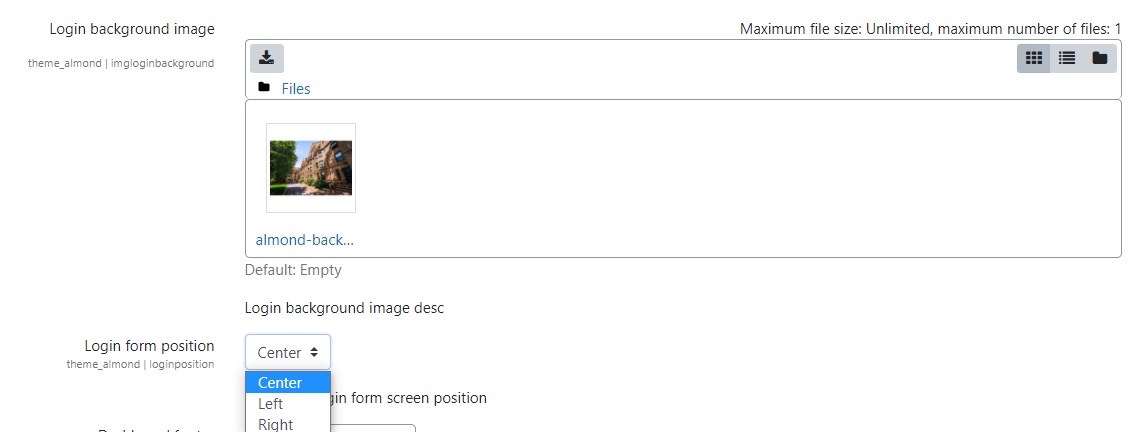 login-settings